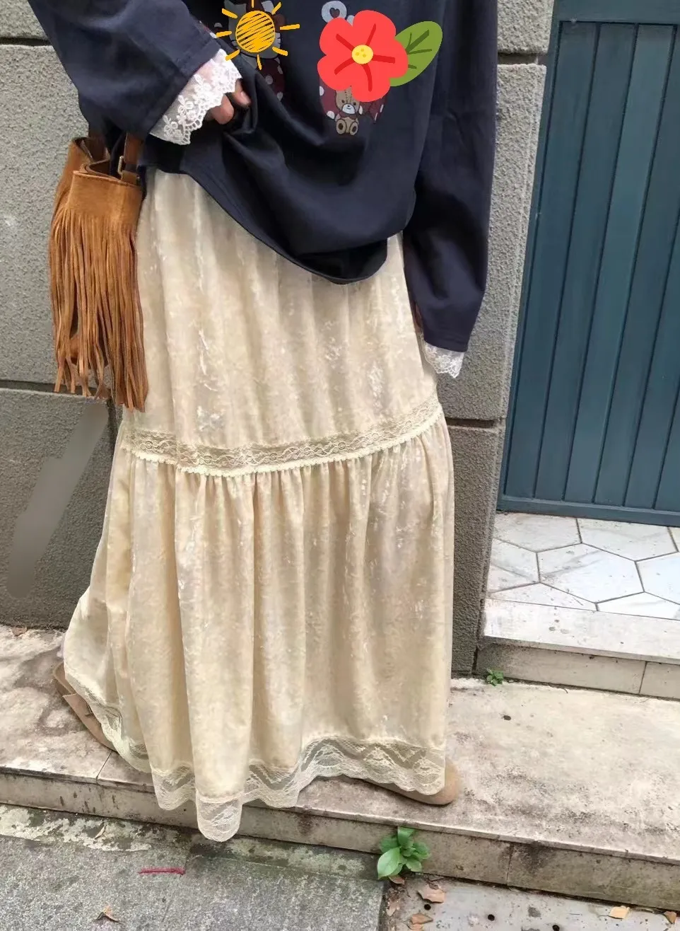 レースイージーティアードスカート | 詳細画像1