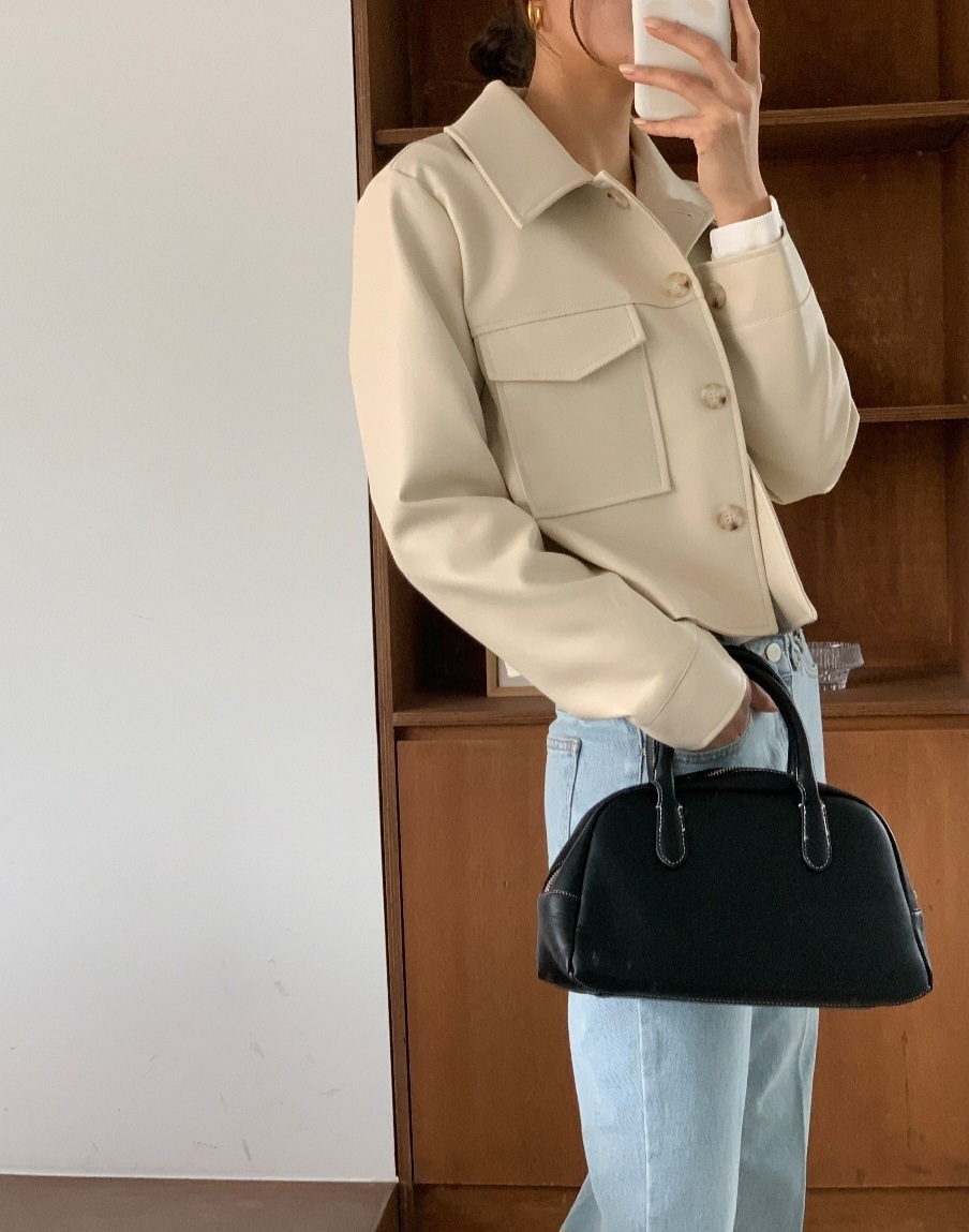 フラップツーポケットレザー調ジャケット | 詳細画像3