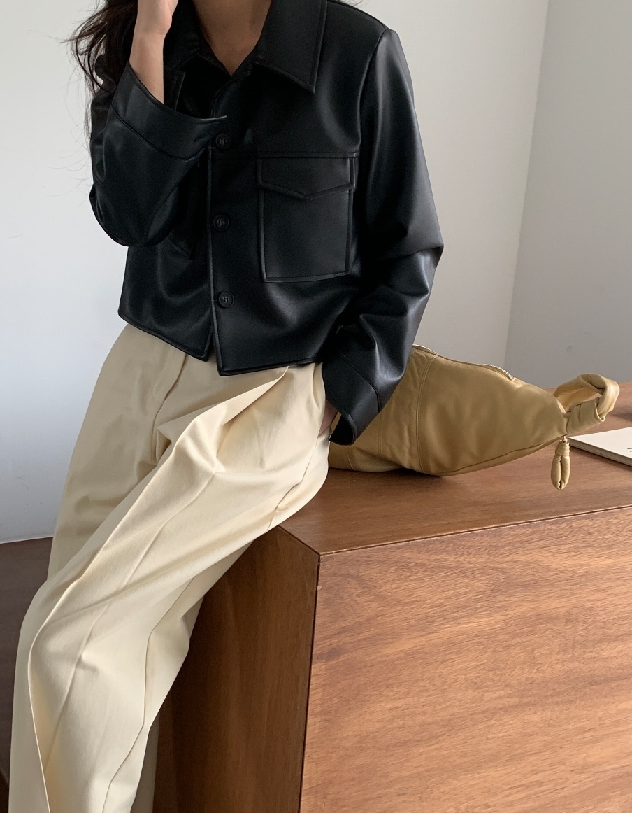 フラップツーポケットレザー調ジャケット | 詳細画像10