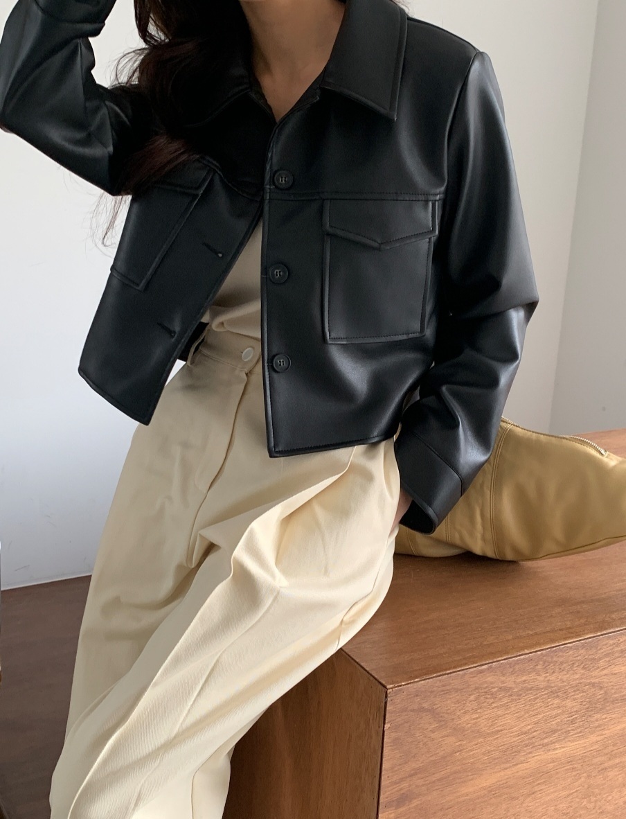 フラップツーポケットレザー調ジャケット | 詳細画像11