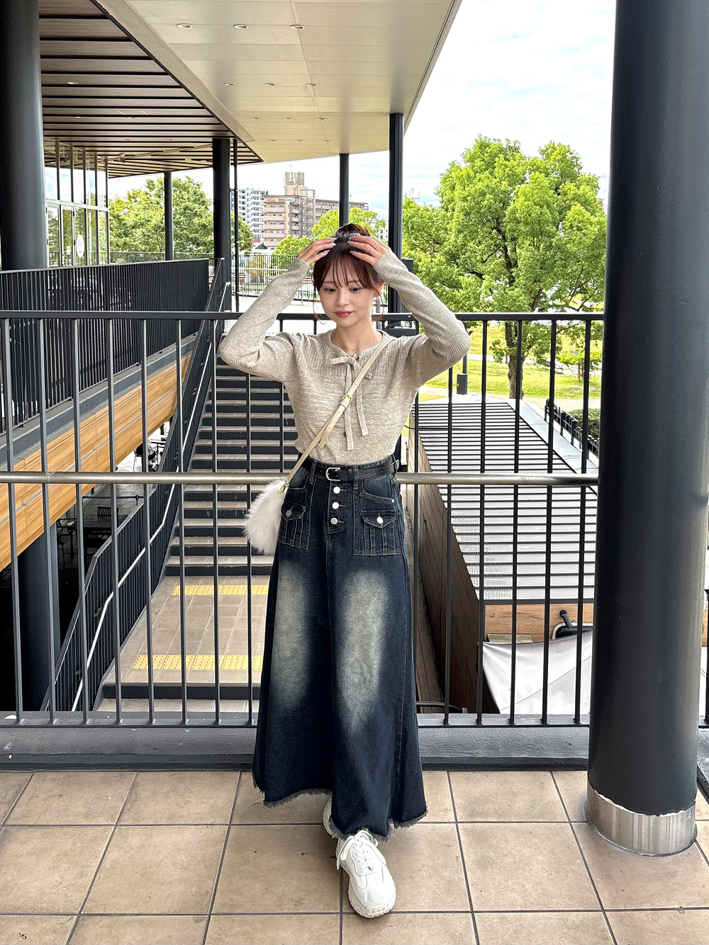 altair様★専用　D&G デニム フレアスカート ベルト付き altair様☆専用 D&G デニム フレアスカート ベルト付き