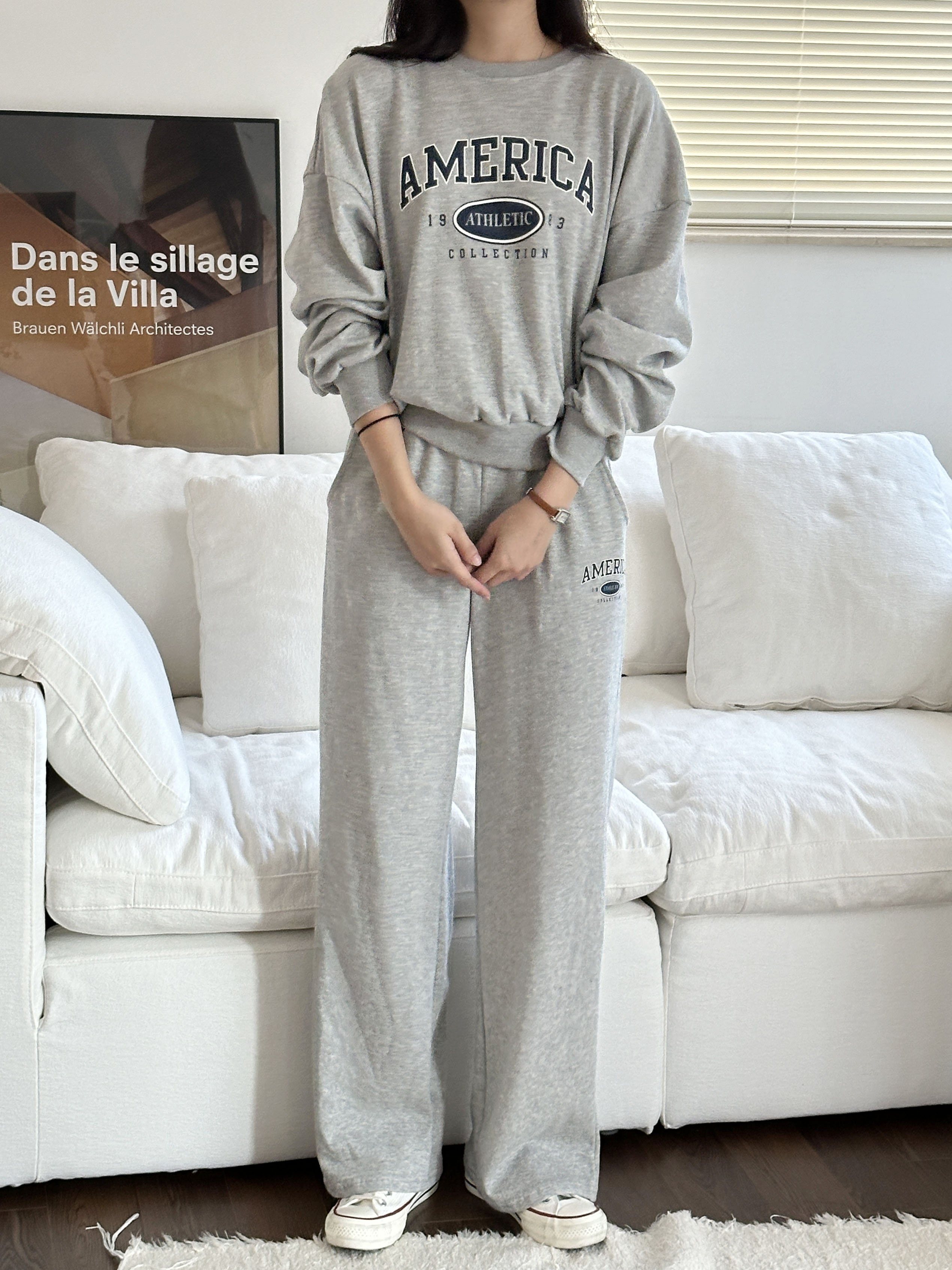 AMERICAロゴスウェット&ワイドパンツSET | 詳細画像6