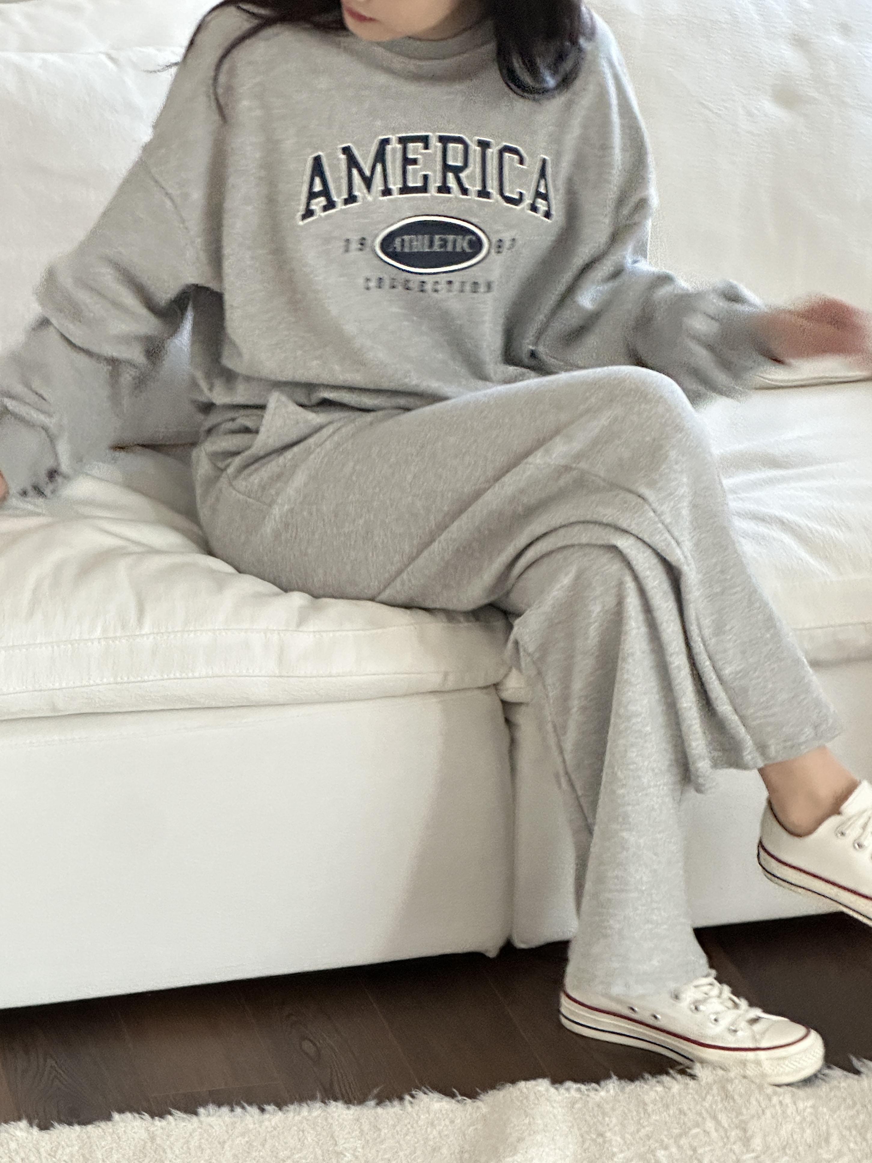 AMERICAロゴスウェット&ワイドパンツSET | 詳細画像2