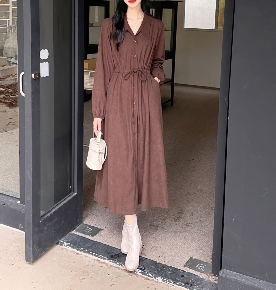 ドロストコーデュロイシャツワンピース | 詳細画像6