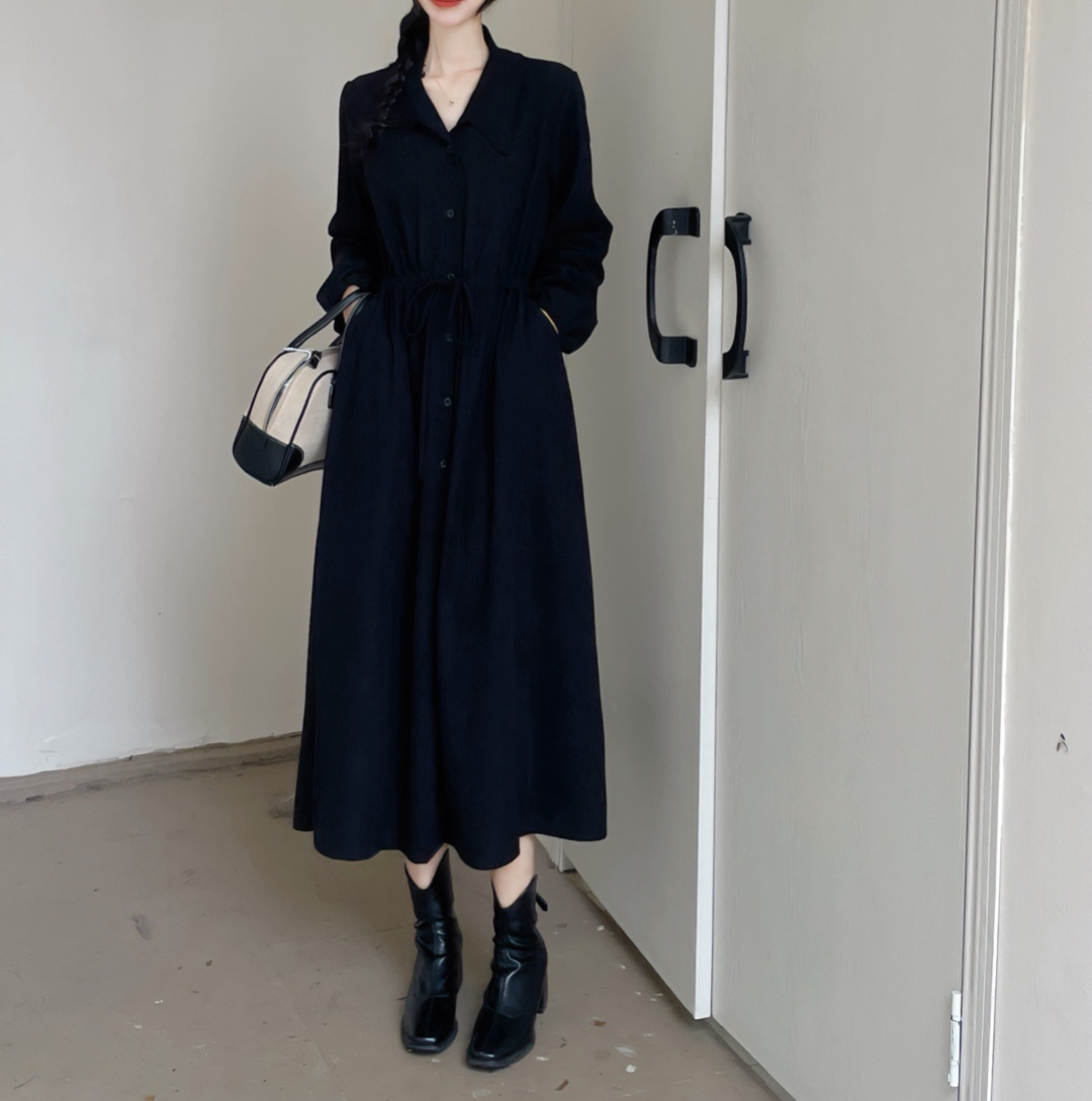 ドロストコーデュロイシャツワンピース | 詳細画像9