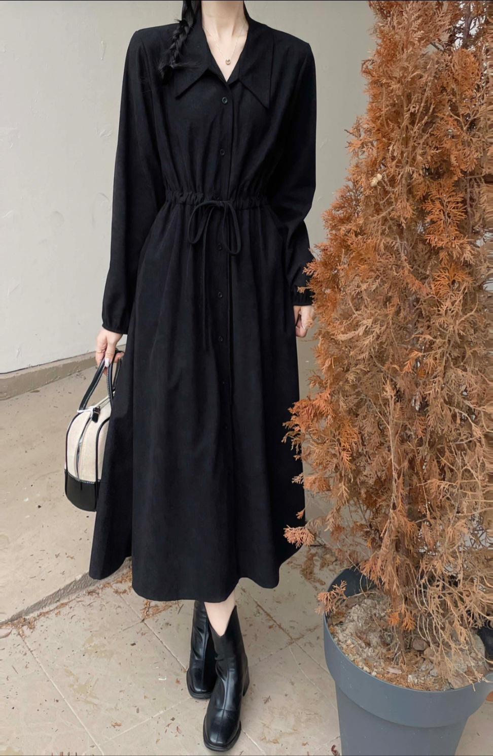 ドロストコーデュロイシャツワンピース | 詳細画像11