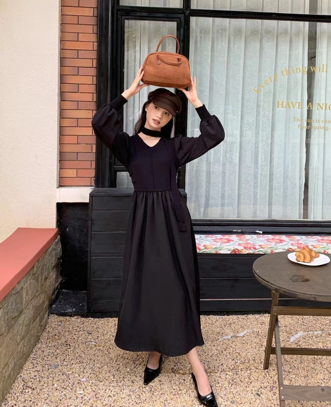 極美品✨ルネ ウールシルク混 Aラインワンピースドレス ベーシック 黒 36 1864806_24571198_1412857048_k3.jpg