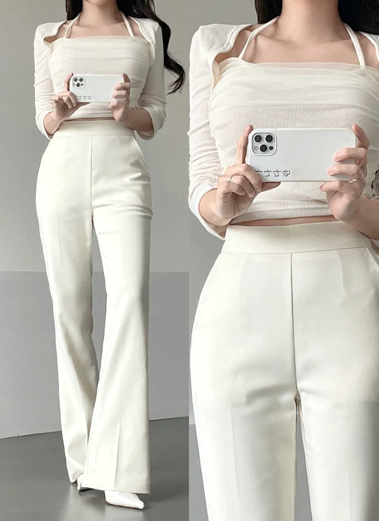 サイドファスナーフレアスラックス | ganadaran | 詳細画像1