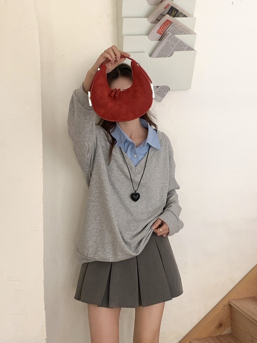 シルバーバックルスエード調ハーフムーンバッグ | 詳細画像3