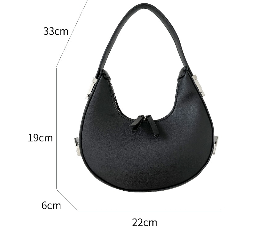 シルバーバックルスエード調ハーフムーンバッグ | 詳細画像13