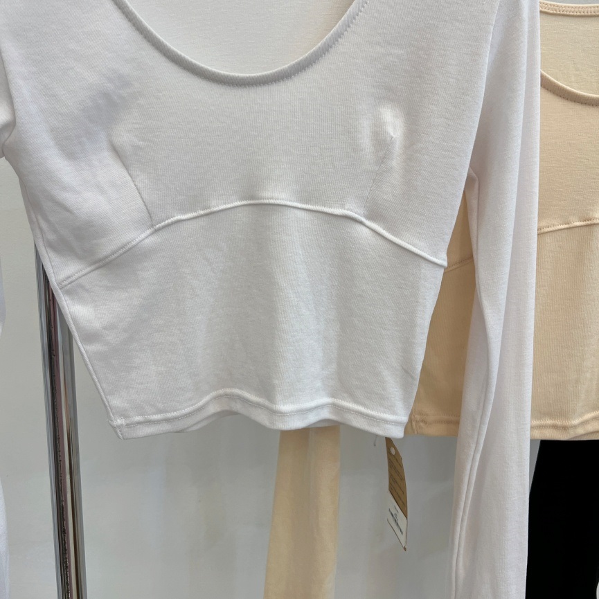 ダーツラインクロップドUネックTシャツ | 詳細画像8