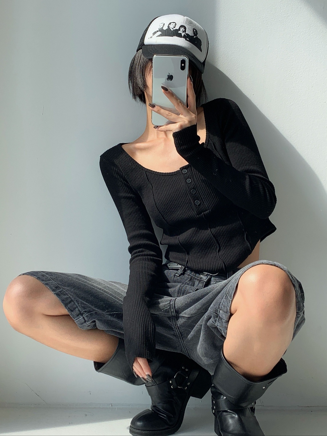ヘンリーネックラインリブTシャツ | 詳細画像6