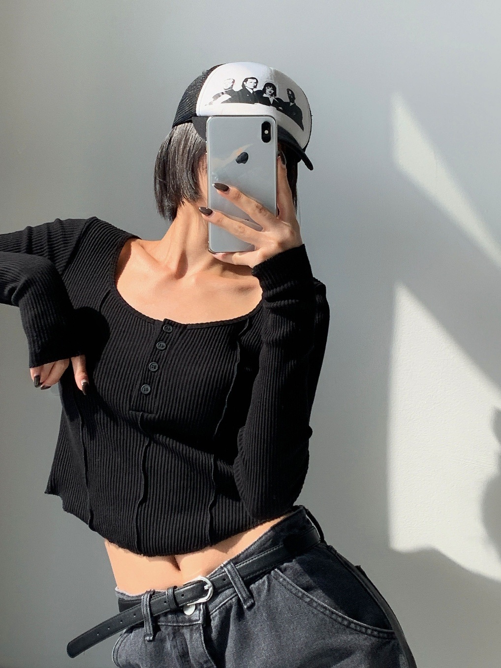 ヘンリーネックラインリブTシャツ | 詳細画像7