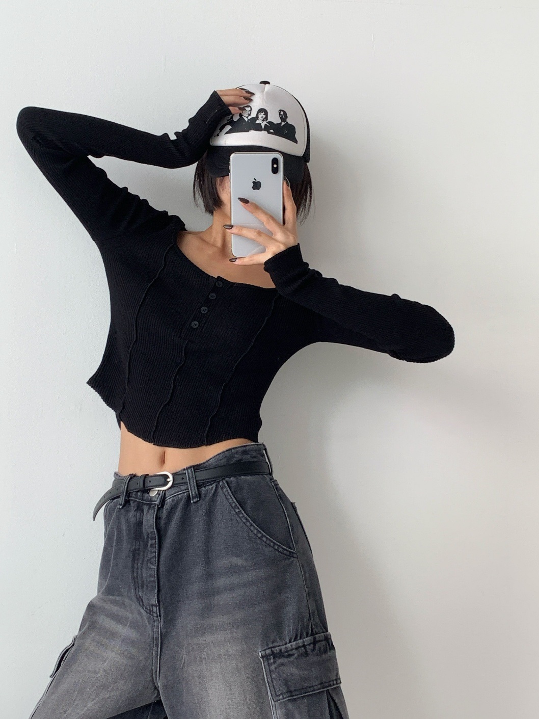 ヘンリーネックラインリブTシャツ | 詳細画像11