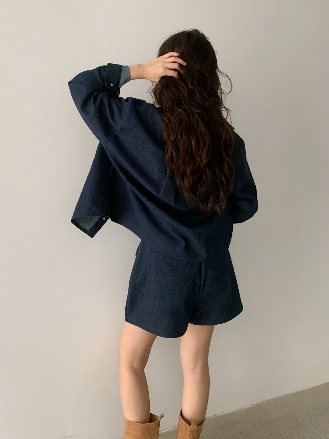 ポケットラグランデニムシャツ&スカートショートパンツSET | 詳細画像7