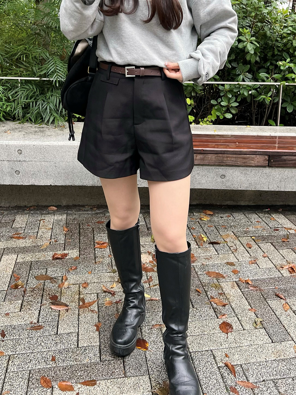 ベルト付ハイウエストショートパンツ | 詳細画像2