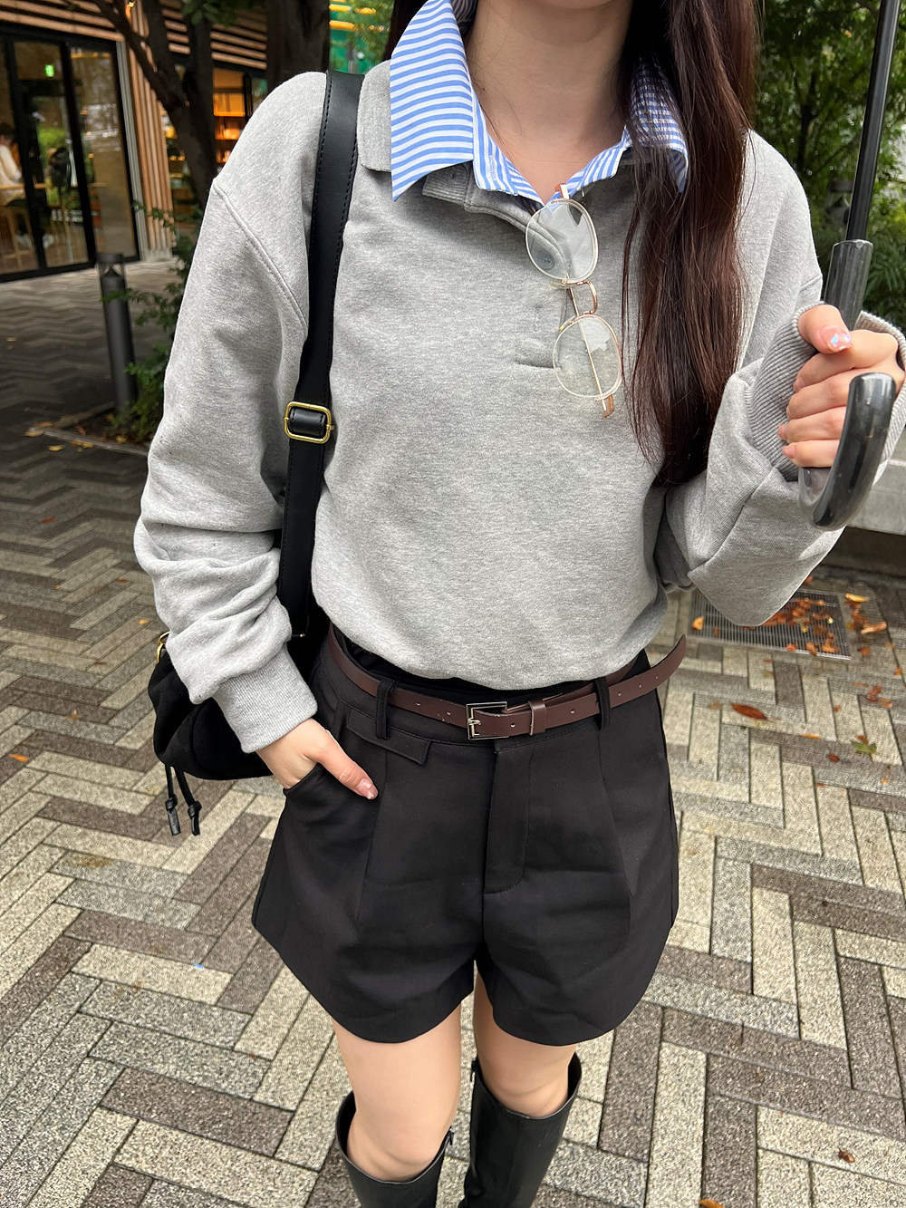 ベルト付ハイウエストショートパンツ | 詳細画像11