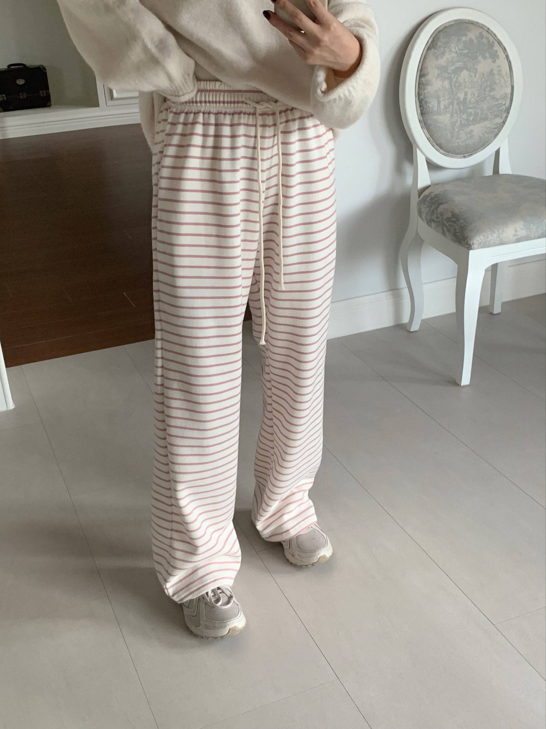 裏起毛イージーボーダーワイドパンツ | 詳細画像9