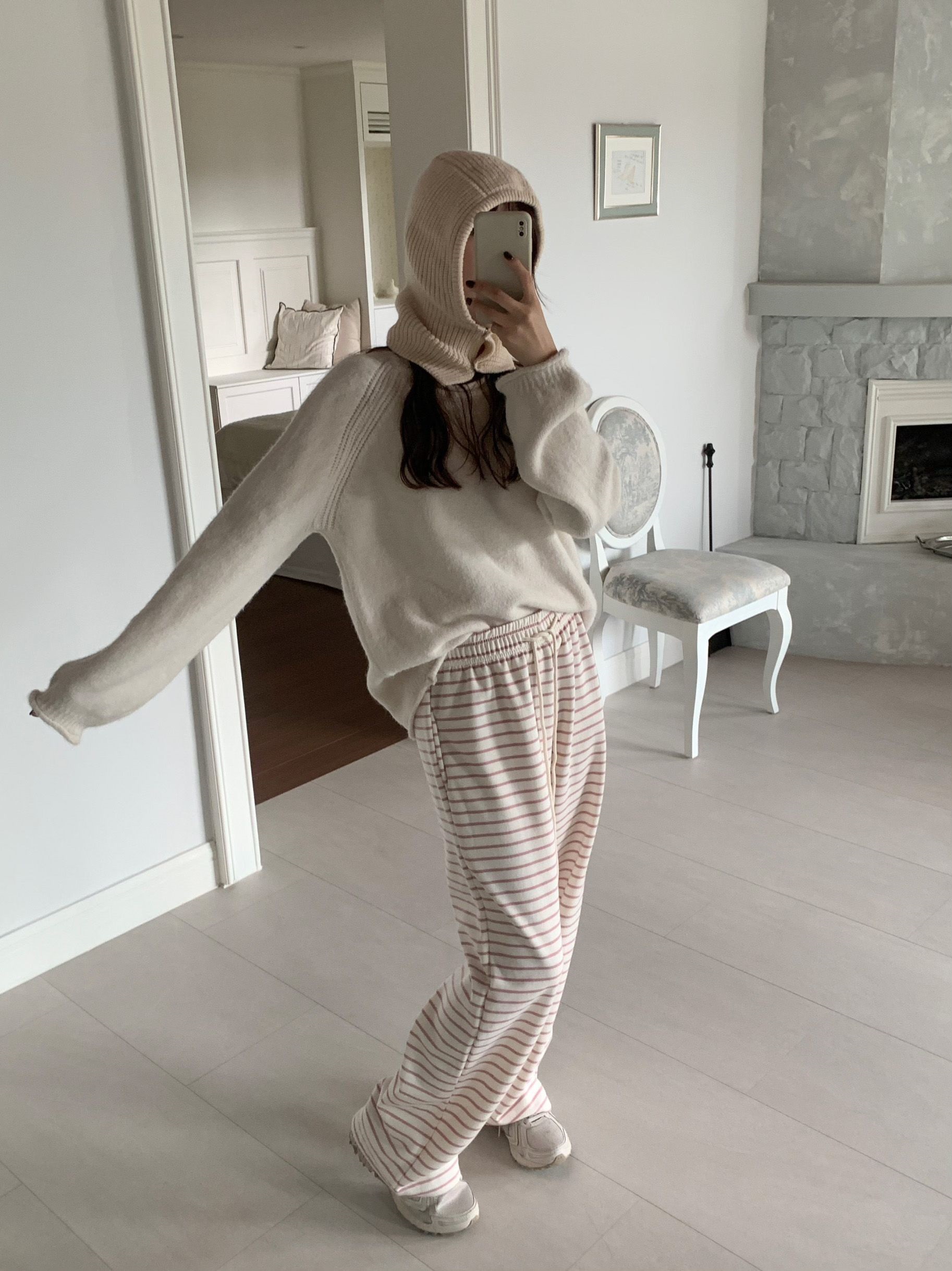 裏起毛イージーボーダーワイドパンツ | 詳細画像11