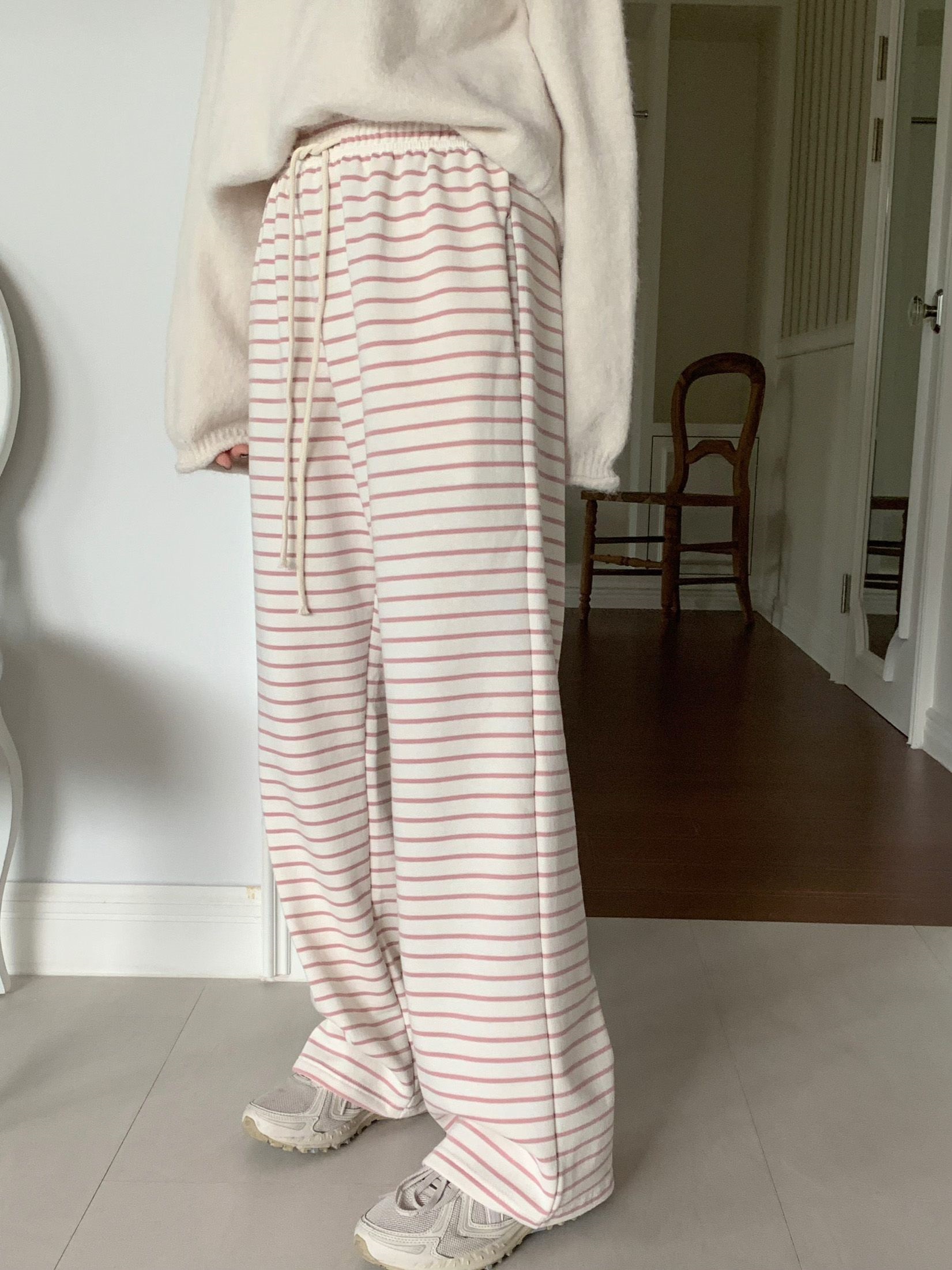 裏起毛イージーボーダーワイドパンツ | 詳細画像12