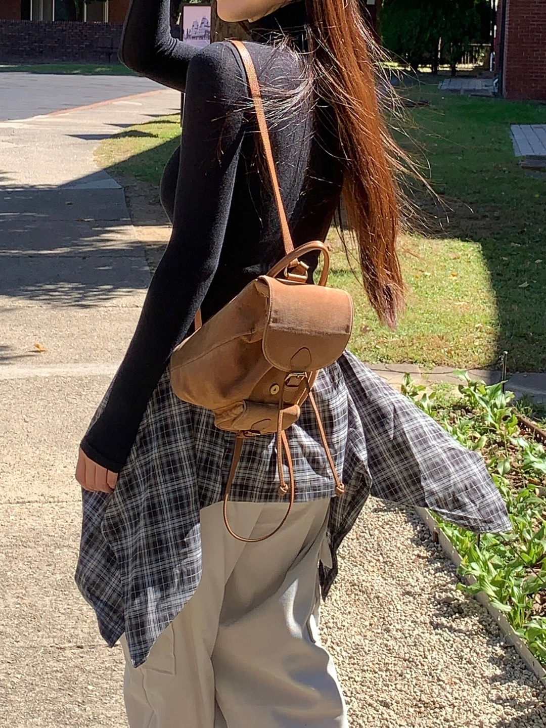 アンバランスチェックレイヤードスカート | レディース