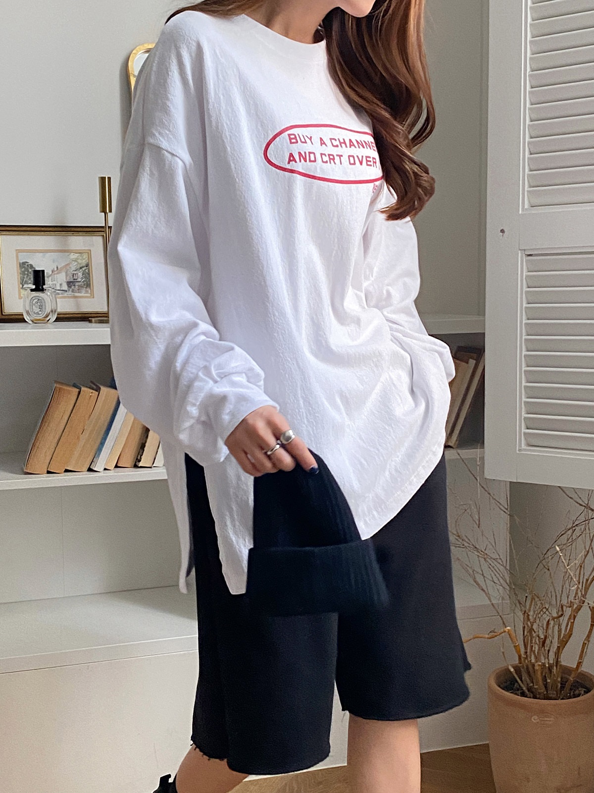 CHANNELロゴスリットボクシーTシャツ | 詳細画像2