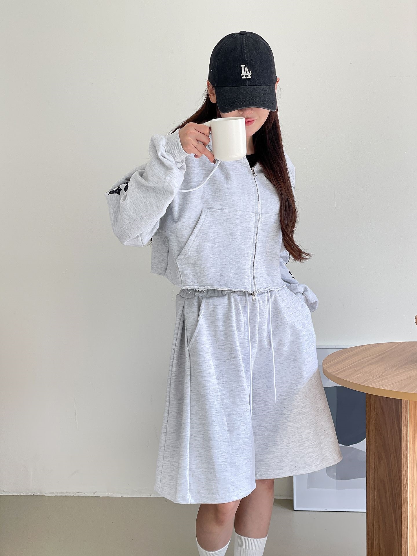 ロゴスリーブカットオフダブルジップパーカー | 詳細画像11
