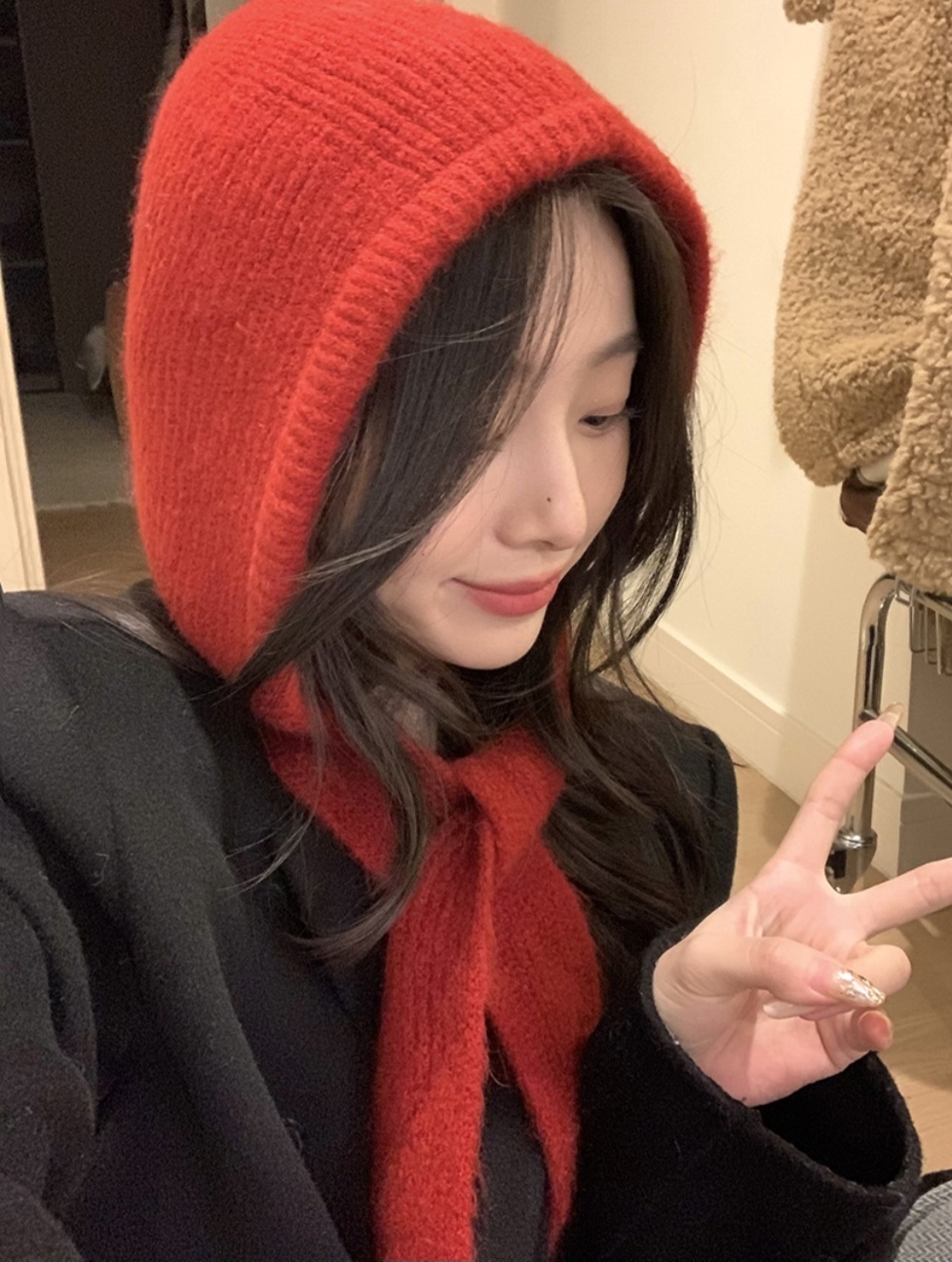 パッチリボンニットバラクラバ | レディースファッション通販 - DHOLIC