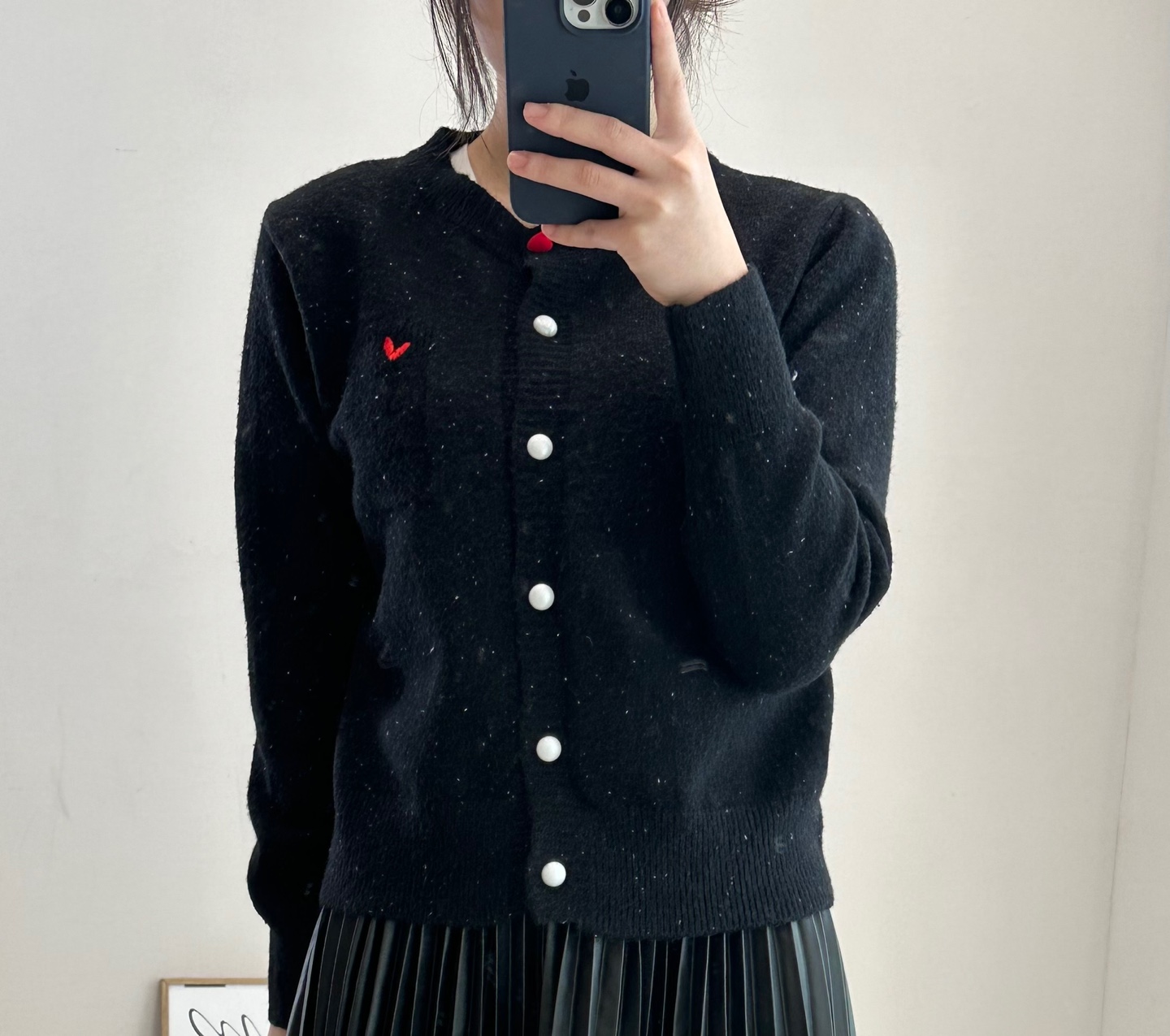 ハート刺繍ポケットカラーミックスカーディガン | 詳細画像7