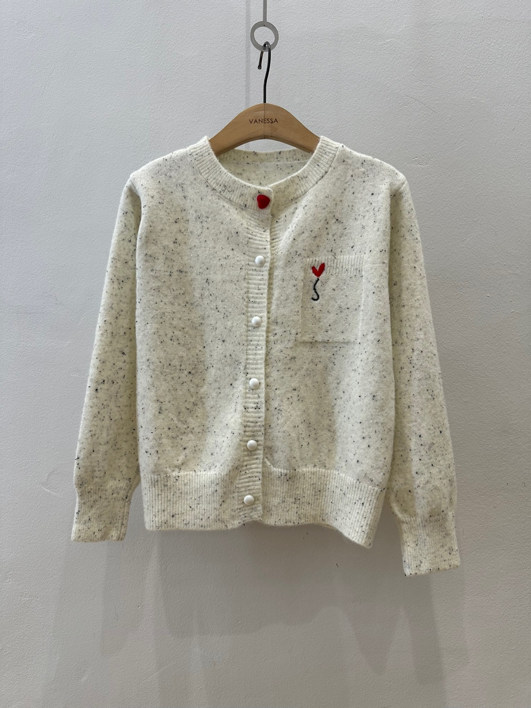 ハート刺繍ポケットカラーミックスカーディガン | 詳細画像8