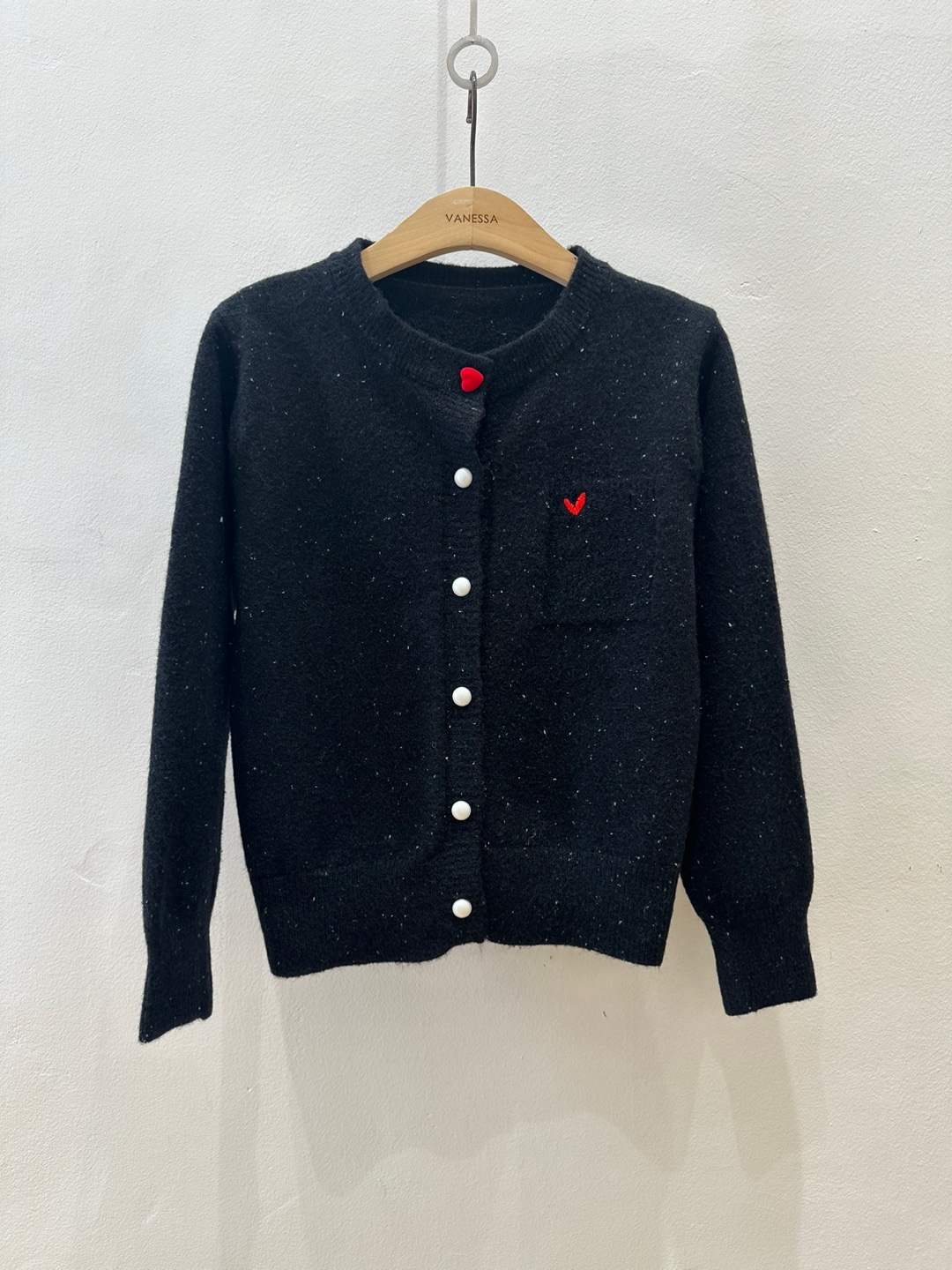 ハート刺繍ポケットカラーミックスカーディガン | 詳細画像10