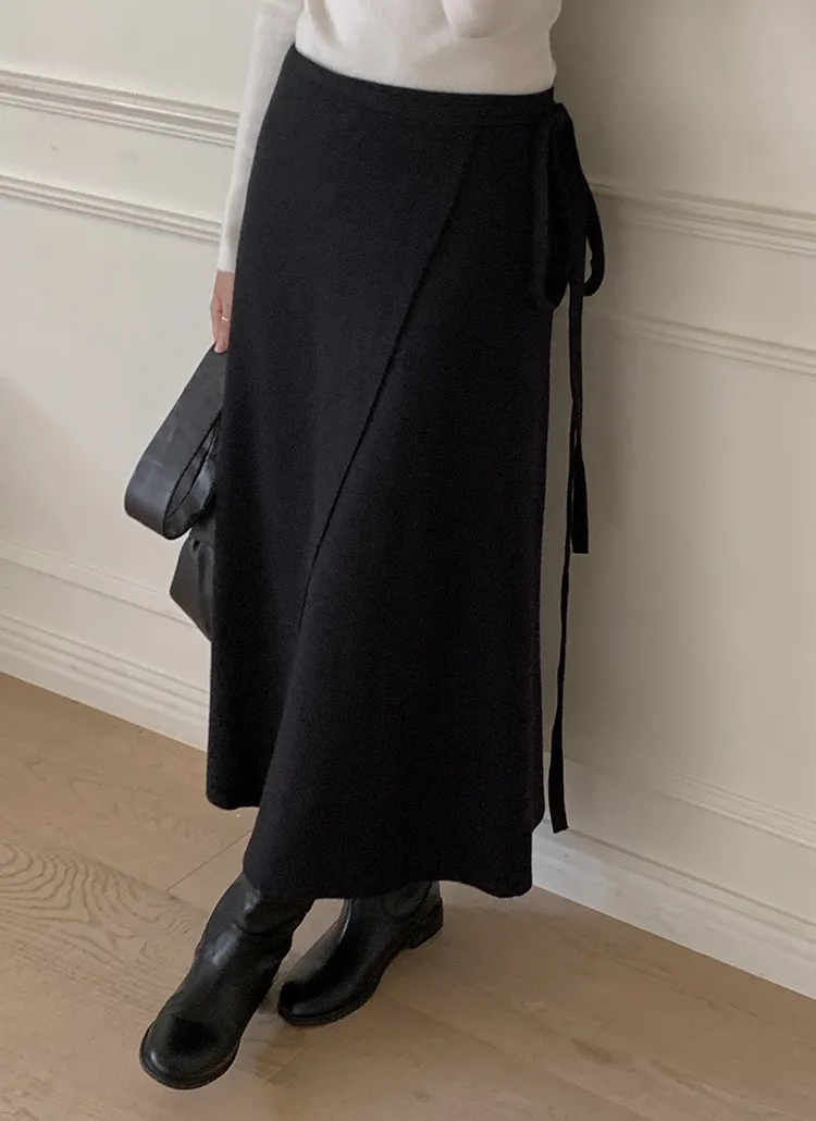 ニットリボンラップスカート | cherrykoko | 詳細画像1