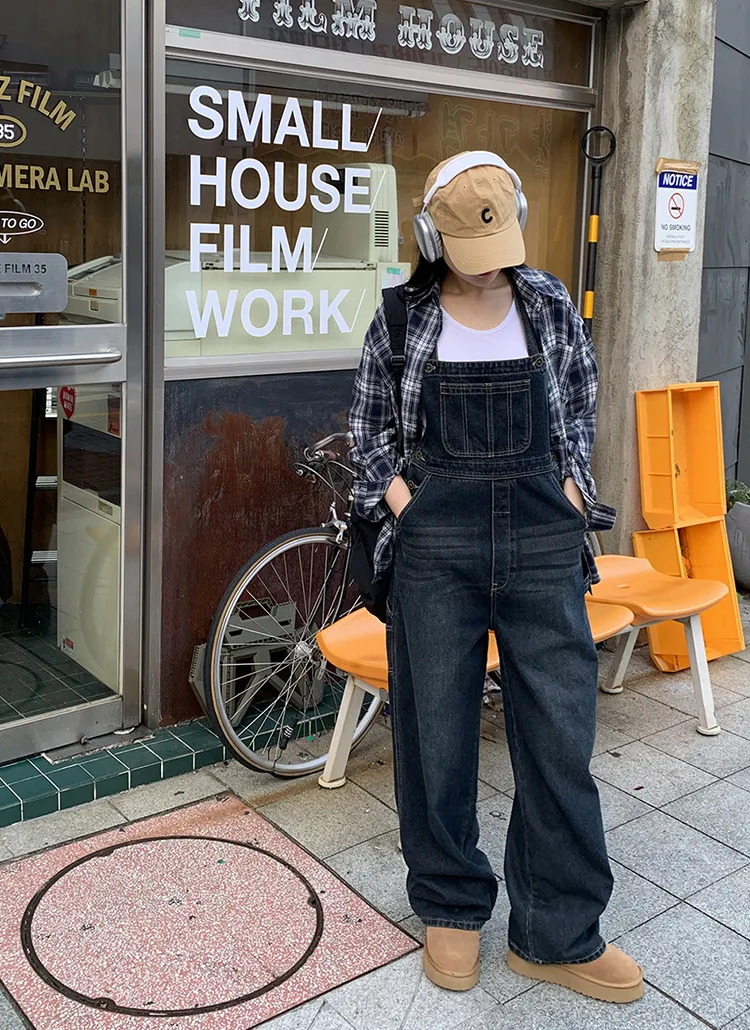 ブラックデニムサロペットパンツ | paknamae | 詳細画像1