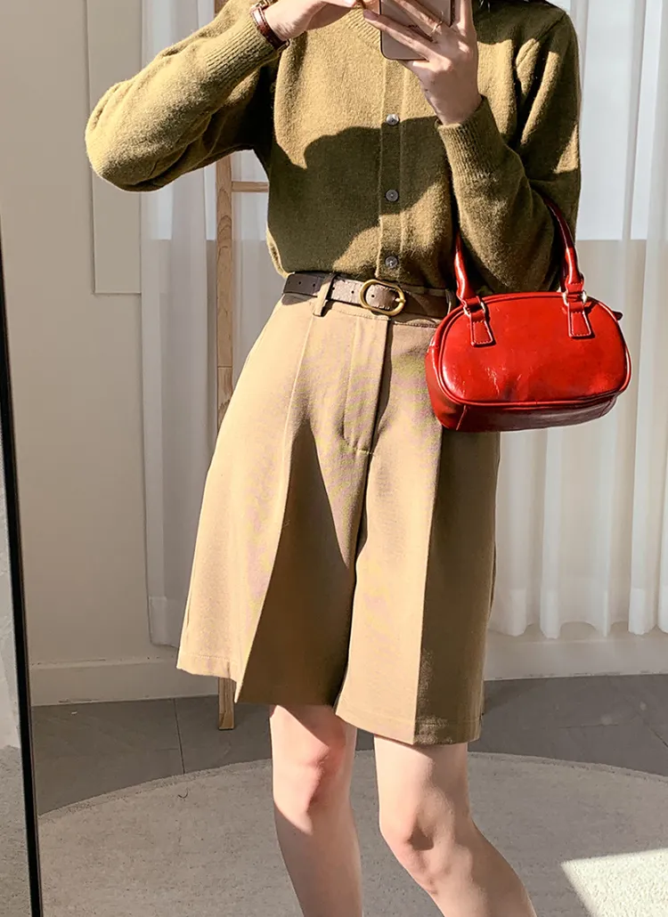 ワンタックハーフスラックス | VINT THE VIN | 詳細画像1