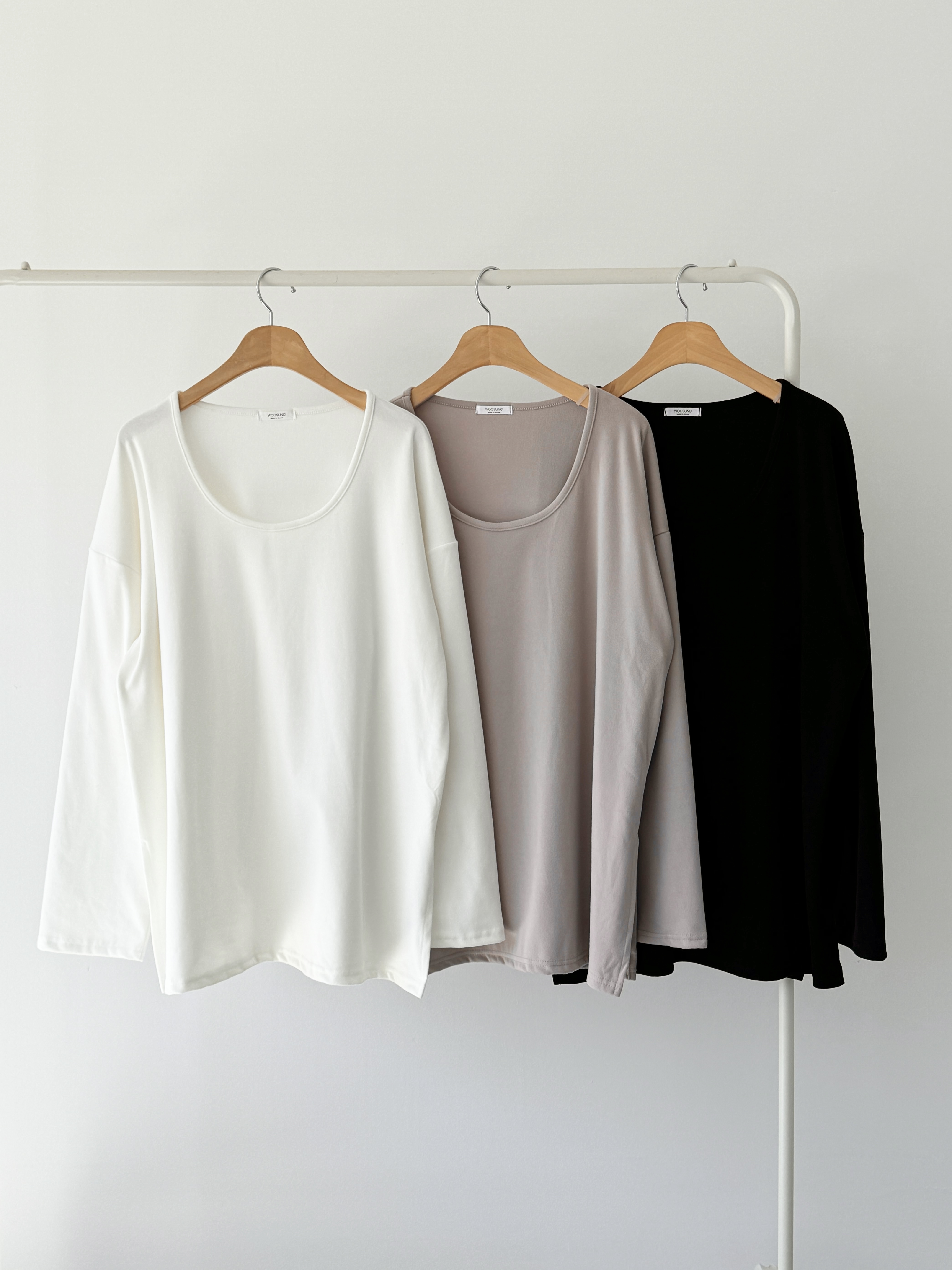 両起毛UネックルーズスリットTシャツ | 詳細画像2