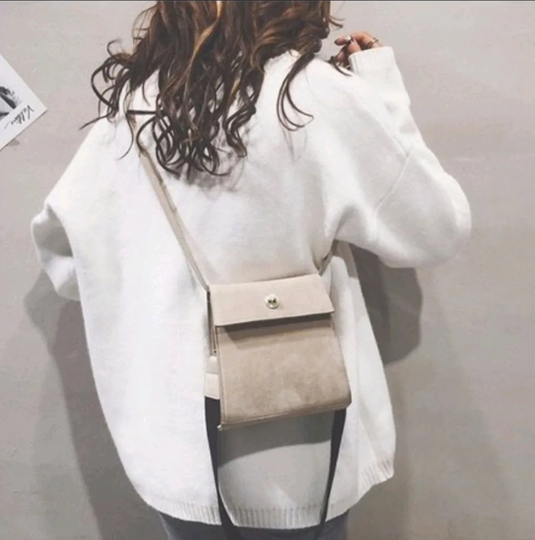 ゴールドボタンフラップスクエアショルダーバッグ | 詳細画像1