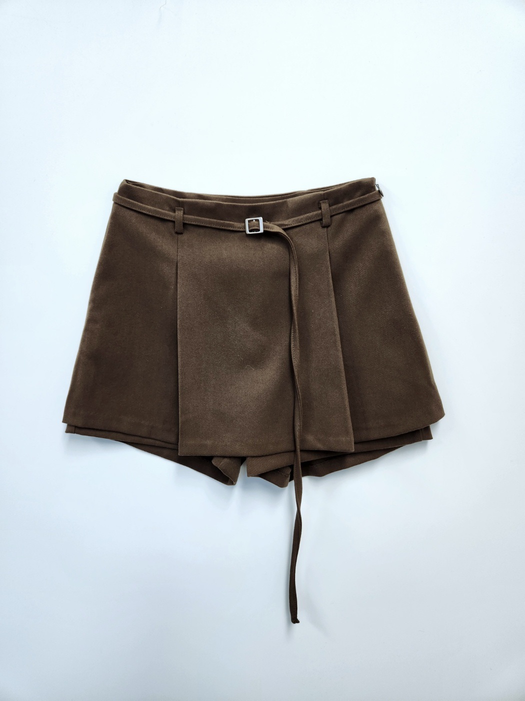 ベルト付ウール混キュロットショートパンツ | 詳細画像2