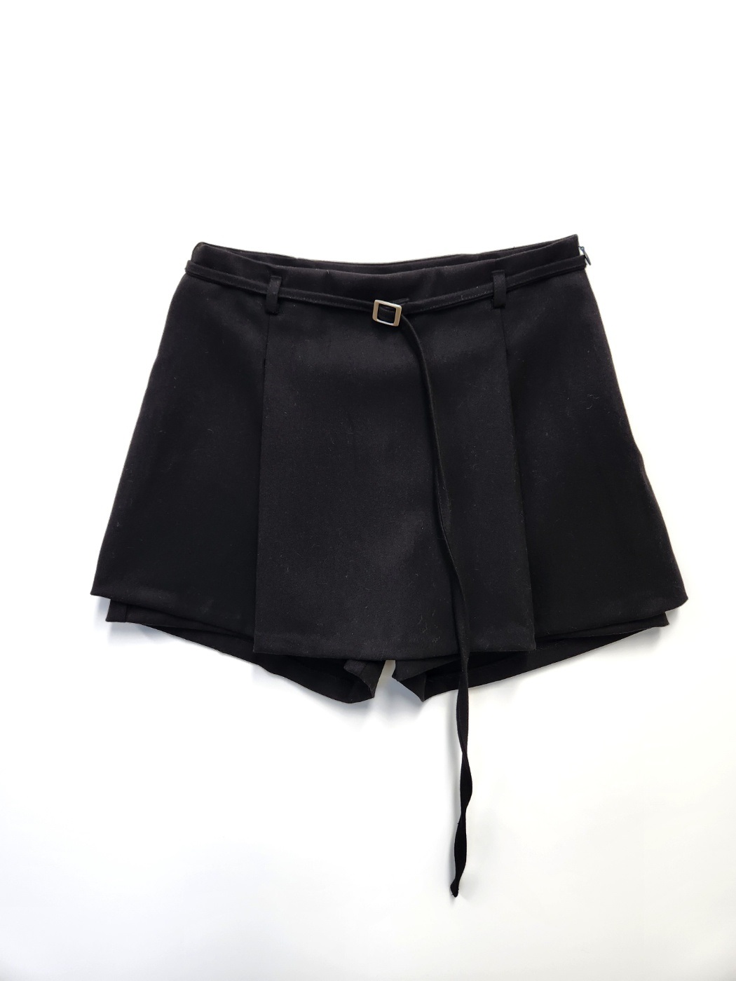 ベルト付ウール混キュロットショートパンツ | 詳細画像6