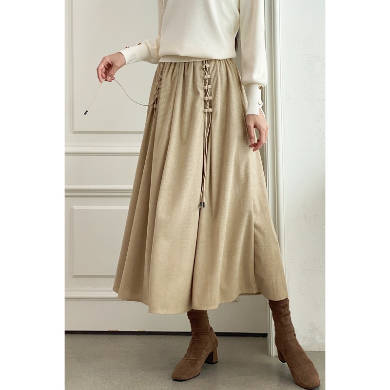 コードレースアップコーデュロイフレアスカート | 詳細画像2