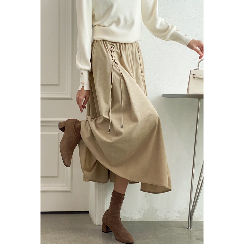 コードレースアップコーデュロイフレアスカート | 詳細画像5