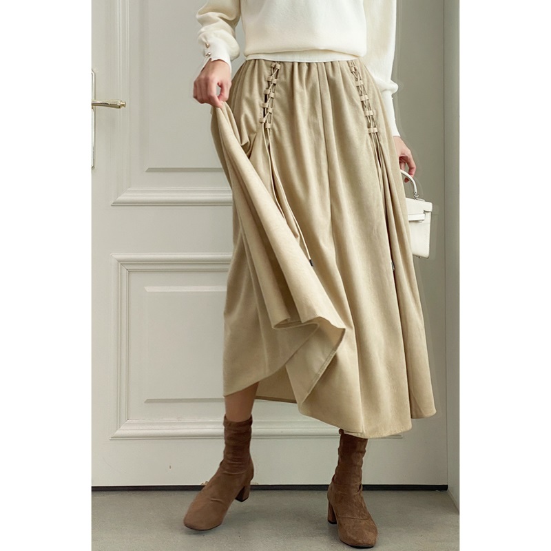 コードレースアップコーデュロイフレアスカート | 詳細画像8