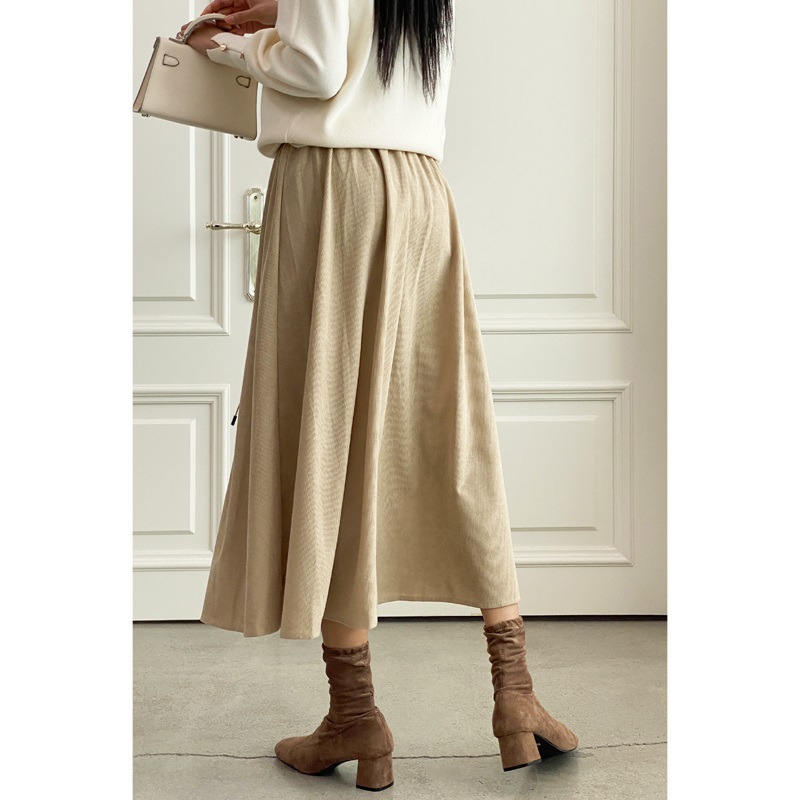 コードレースアップコーデュロイフレアスカート | 詳細画像10