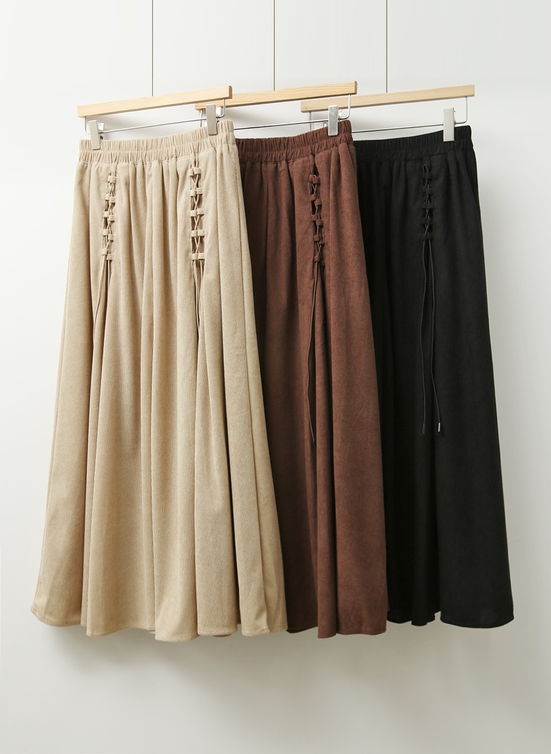 コードレースアップコーデュロイフレアスカート | 詳細画像11