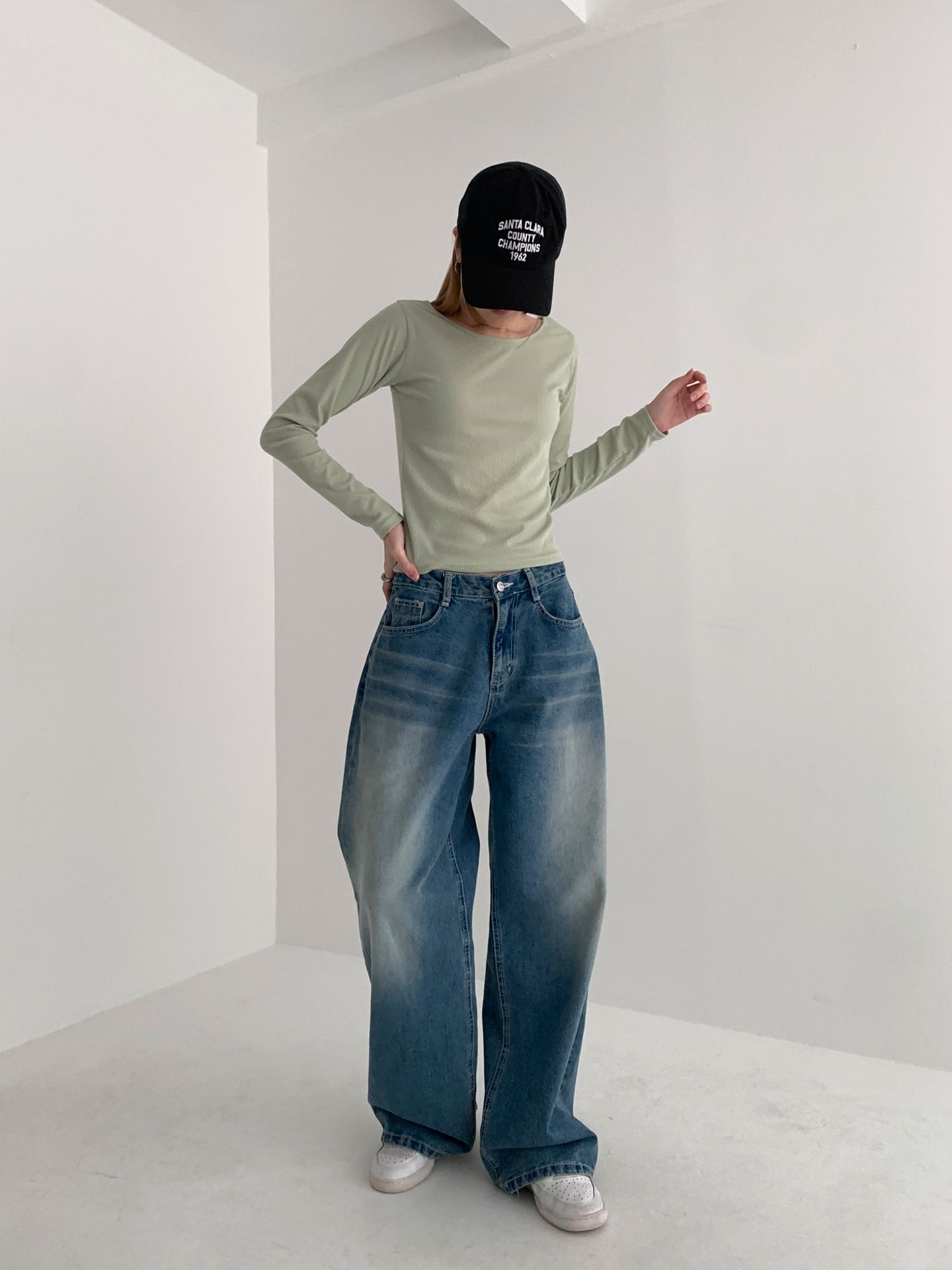 スリムフィットリブ長袖Tシャツ | 詳細画像4