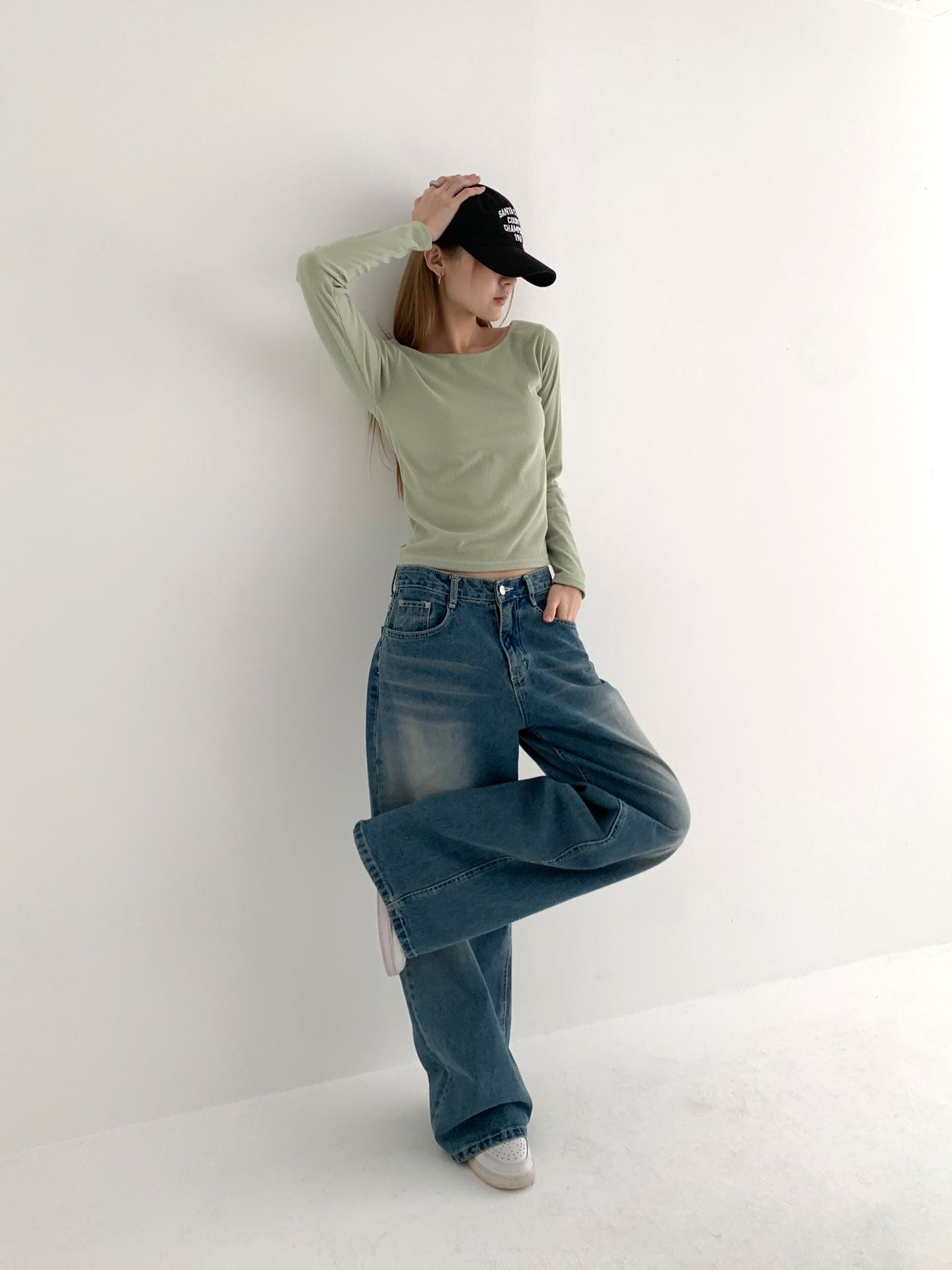 スリムフィットリブ長袖Tシャツ | 詳細画像11