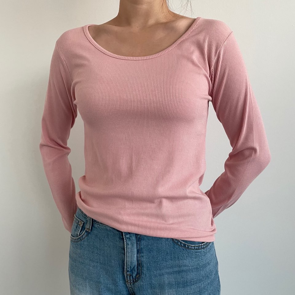 ワイドUネックリブTシャツ | 詳細画像3