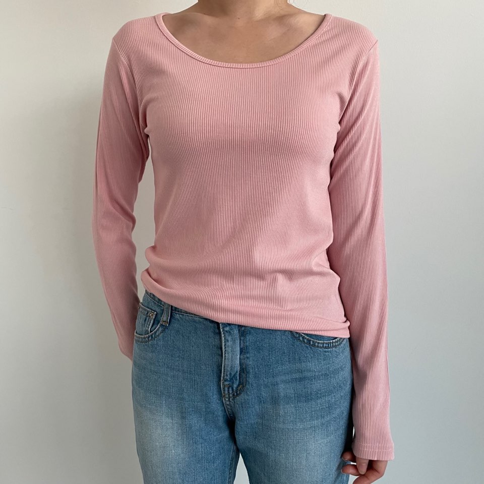 ワイドUネックリブTシャツ | 詳細画像5