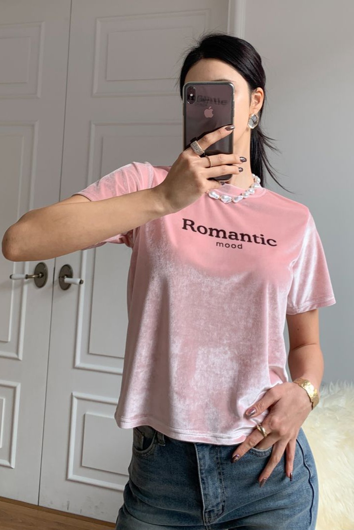 Romanticロゴベロア半袖Tシャツ | 詳細画像7