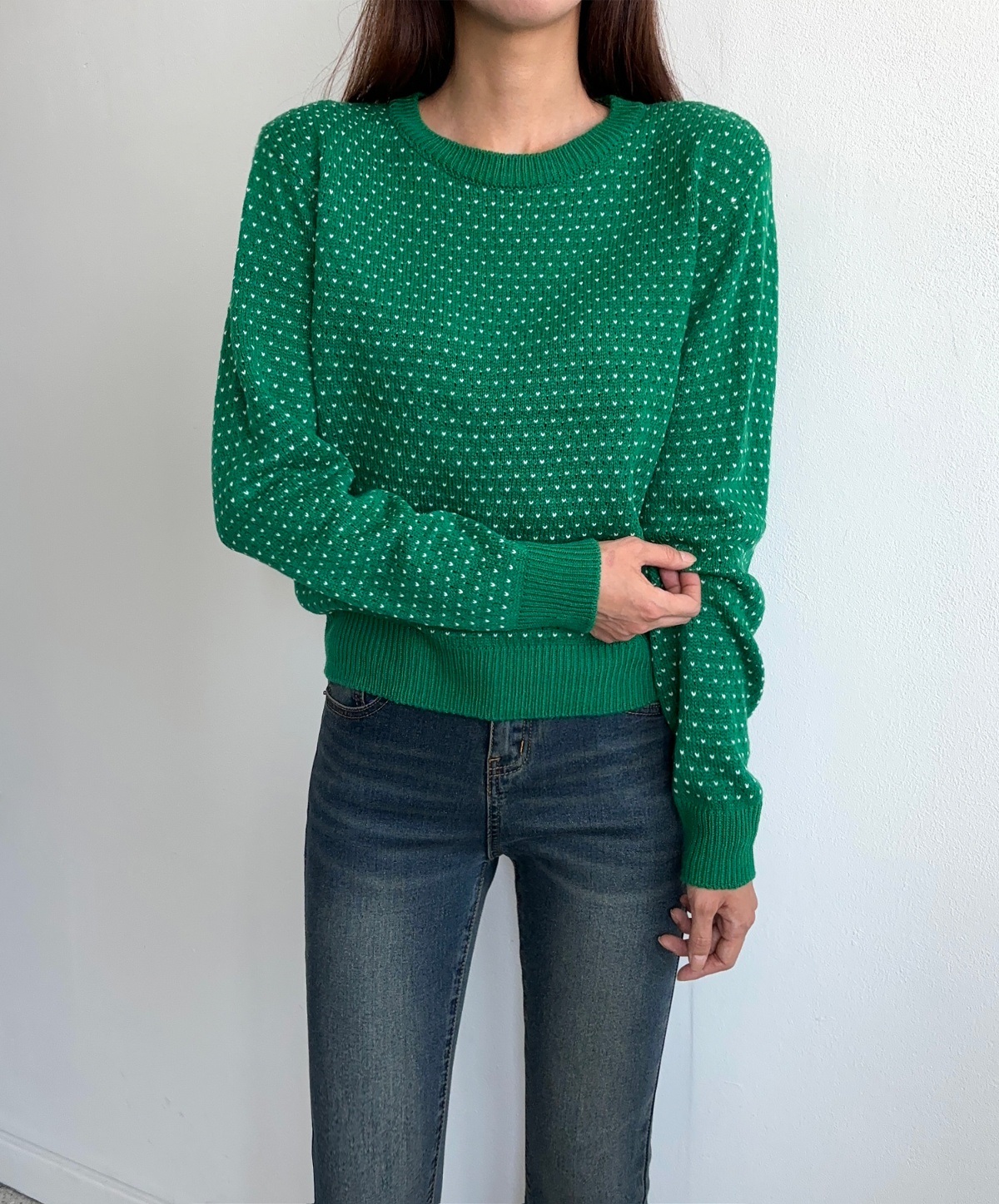 ドットパンチングラウンドネックニット | 詳細画像5