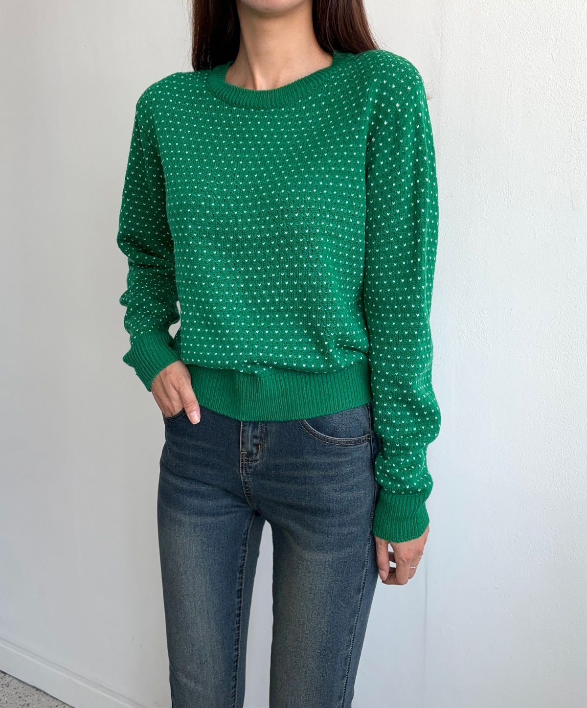 ドットパンチングラウンドネックニット | 詳細画像6